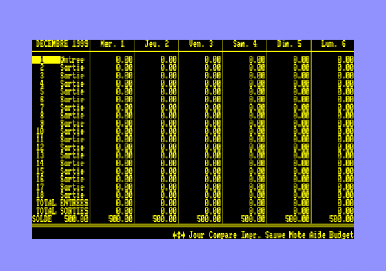 Multigestions Screenshot 1 (Amstrad CPC464)