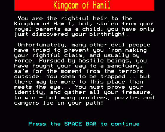 Kingdom Of Hamil Screenshot 12 (BBC Model B)