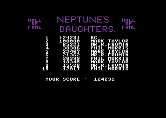 Neptune's Daughters Screenshot 15 (Commodore 64)