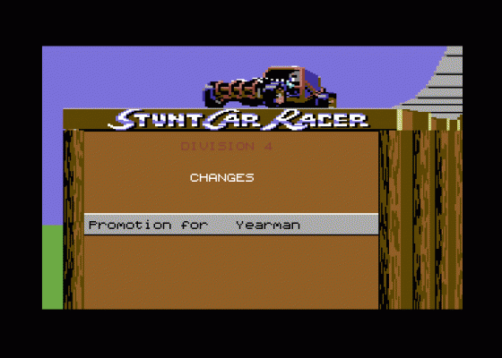 Stunt Car Racer Screenshot 19 (Commodore 64/128)