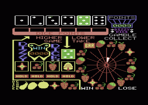 Dizzy Dice Screenshot 1 (Commodore 64/128)