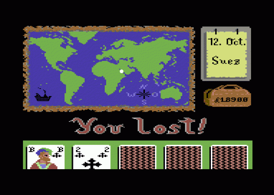 In 80 Days Around The World Screenshot 8 (Commodore 64)