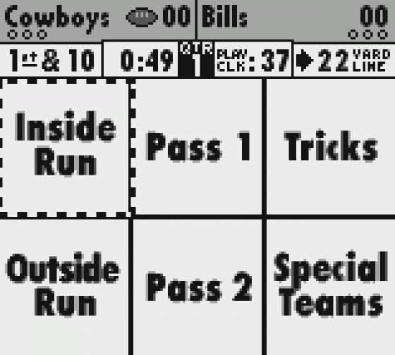 NFL Quarterback Club Screenshot 6 (Game Boy)