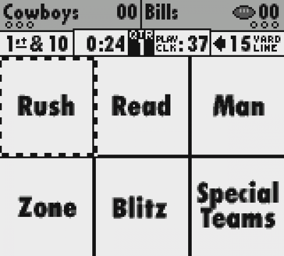 NFL Quarterback Club Screenshot 18 (Game Boy)