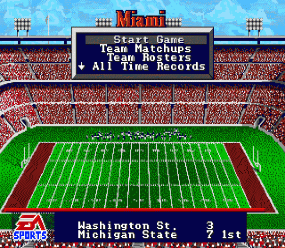 College Football USA 96 Screenshot 22 (Sega Genesis)