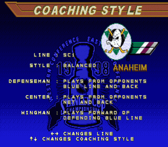 NHL 98 Screenshot 7 (Sega Genesis)