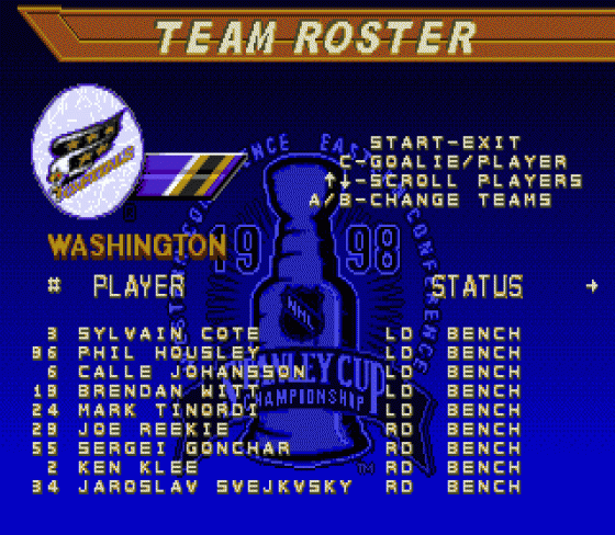 NHL 98 Screenshot 12 (Sega Genesis)