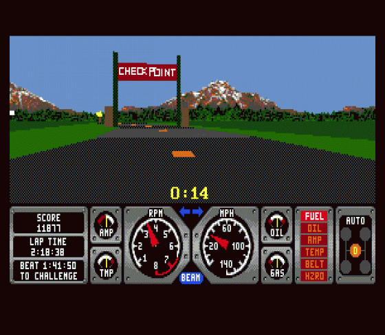Hard Drivin' Screenshot 7 (Sega Genesis)