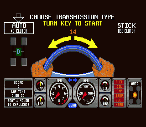 Hard Drivin' Screenshot 10 (Sega Genesis)