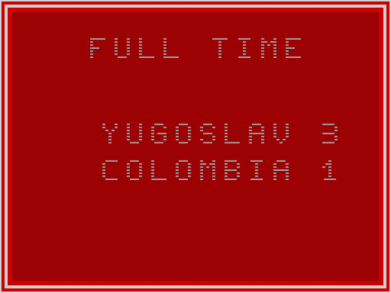 Kick Off World Cup Edition Screenshot 1 (Spectrum 128K)