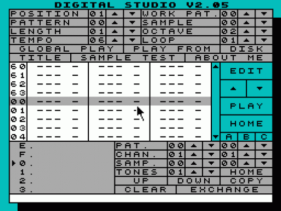 Digital Studio Screenshot 1 (Spectrum 128K)