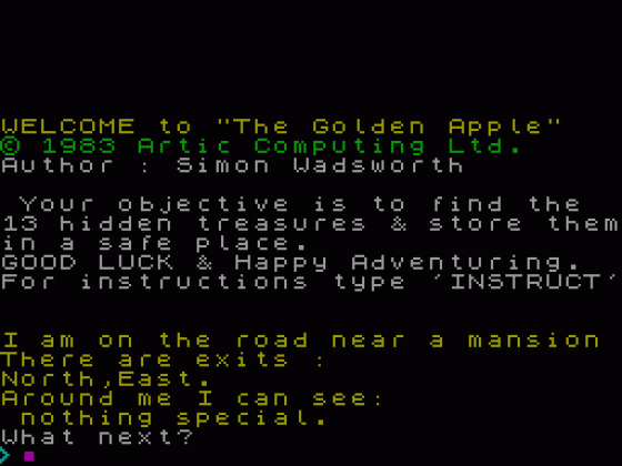 Golden Apple Screenshot 1 (Spectrum 48K/128K)