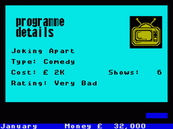 Telly Heroes Screenshot 20 (Spectrum 48K/128K)