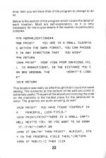 Creating Adventure Games On Your Dragon 32 scan of page 22