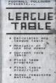 League Table Front Cover