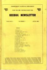 Beebug Volume 1 Number 3 Front Cover