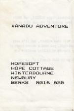 Xanadu Adventure Front Cover