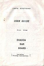 Shadow RAM Board Front Cover