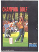 Champion Golf Front Cover