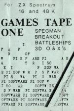 Games Tape I Front Cover