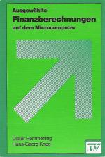 Ausgewahlte Finanzberechnungen auf dem Microcomputer Front Cover