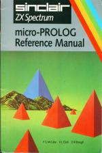 Micro-PROLOG Reference Manual Front Cover