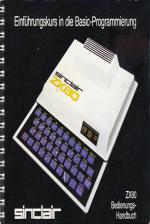 ZX80 Bedienungs Handbuch Front Cover