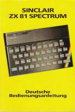 Sinclair ZX Spectrum Deutsche Bedienungs Anleitung Front Cover