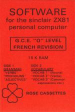 G.C.E. O Level French Revision Front Cover