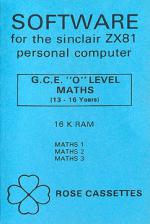 G.C.E. O Level Maths Front Cover
