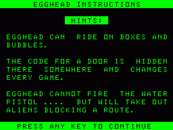 Egghead In Space Screenshot 17 (Acorn Atom)