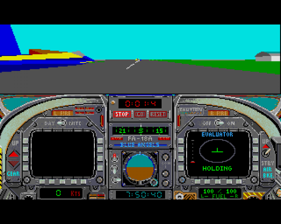 Blue Angels: Formation Flight Simulation Screenshot 6 (Amiga 500)