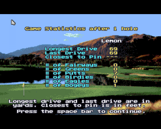 Jack Nicklaus' Unlimited Golf Screenshot 12 (Amiga 500)