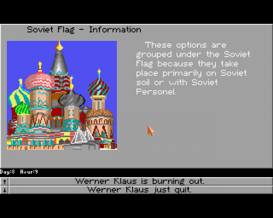 The Cardinal Of The Kremlin Screenshot 13 (Amiga 500/600)