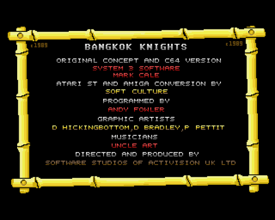 Bangkok Knights Screenshot 5 (Amiga 500)