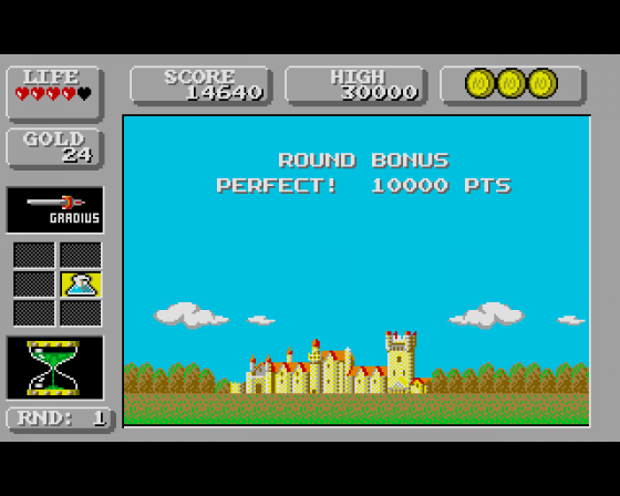 Wonderboy in Monsterland Screenshot 6 (Amiga 500)