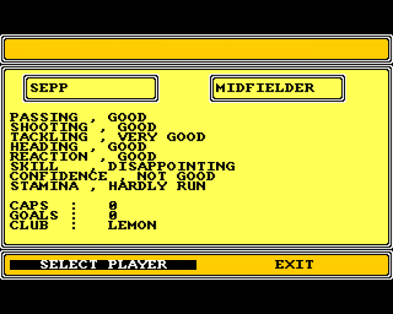 Track Suit Manager Screenshot 8 (Amiga 500)