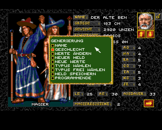 Schwarze Auge, Das: Die Schicksalsklinge Screenshot 16 (Amiga 500)