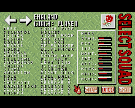 World Class Rugby Screenshot 13 (Amiga 500)