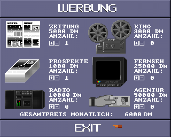 Steigenberger Hotelmanager Screenshot 6 (Amiga 500)