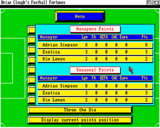 Brian Clough's Football Fortunes Screenshot 6 (Amiga 500)