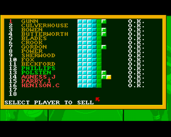 1st Division Manager Screenshot 5 (Amiga 500)