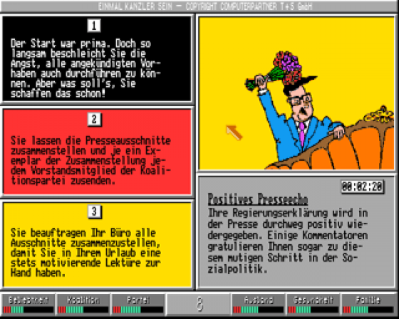 Einmal Kanzler sein Screenshot 8 (Amiga 500)