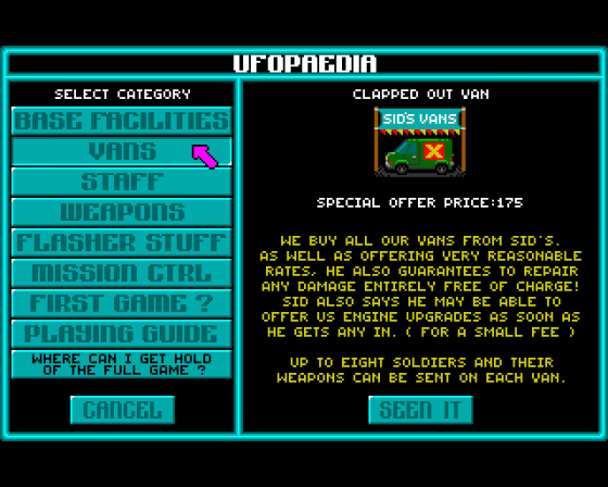 UFO: Enemy Unclothed Screenshot 6 (Amiga 500)