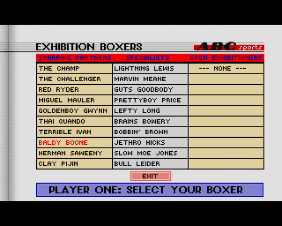 ABC Wide World of Sports Boxing Screenshot 6 (Amiga 500)