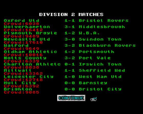 Multi Player Soccer Manager Screenshot 9 (Amiga 500)