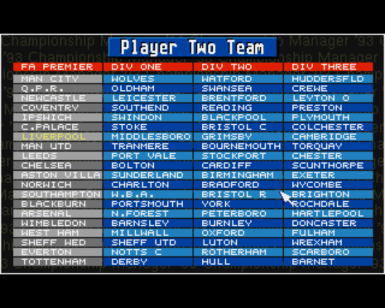 Championship Manager '94 Screenshot 7 (Amiga 500)