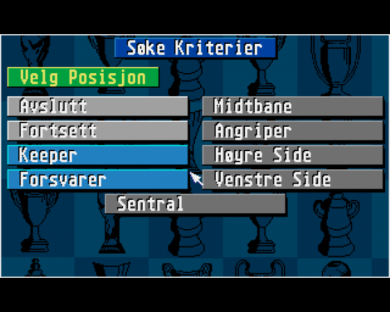 Championship Manager Norge '95 Screenshot 5 (Amiga 500)