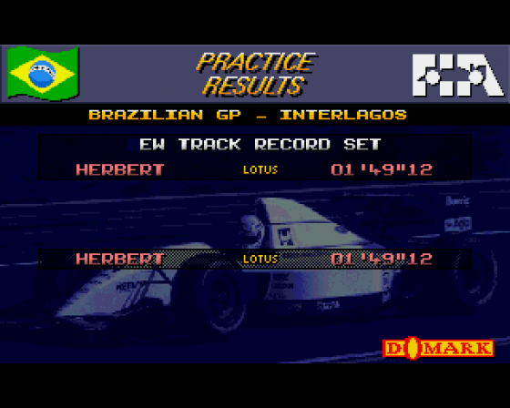 F1 Formula 1 World Championship Screenshot 10 (Amiga 500)