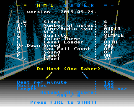 AmiSaber Screenshot 5 (Amiga 500)